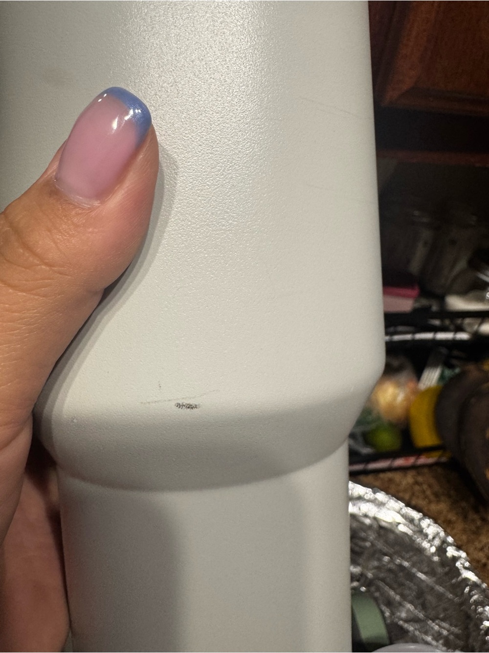 Stanley White Insulated Travel Mug with Handle and Blue Logo | 40 OZ - Picture 4 of 4
